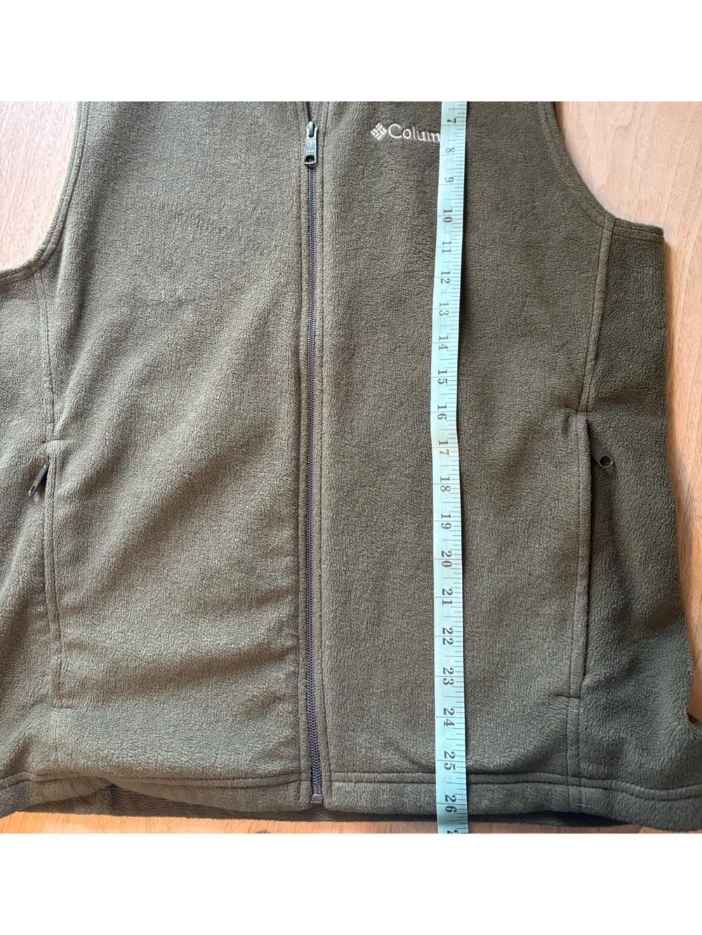 Columbia Fleece Forest Green Zip Up Vest Outdoor - Picture 6 of 7